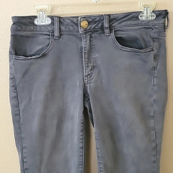 American Eagle Womens Gray Cropped Jeggings - Size 6 - Picture 2 of 9